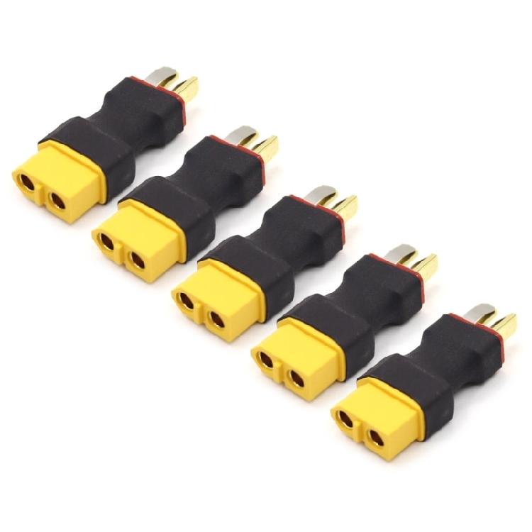 T Plug To XT60 Adapter For Remote Models Quick Connection High Current Durability Rubber Metal Construction
