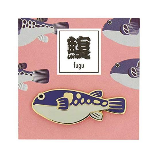 Itoya Delicious Fish Pin Badge Pufferfish