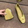 Fashion Women's Single Shoes Summer Low Heel Square Head Flower Shallow Mouth Oxford Shoes Casual Comfortable Soft Sole Commuter Shoes
