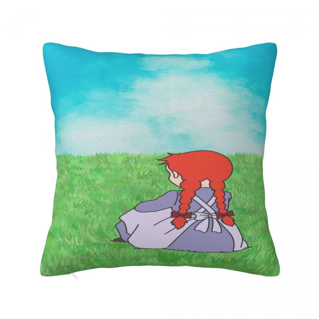 Cartoon Manga A-Anne Of Green Gables Pillow Cover Polyester Pillow Case Cushion Cover Vintage Pillowcases For Living Room Chair