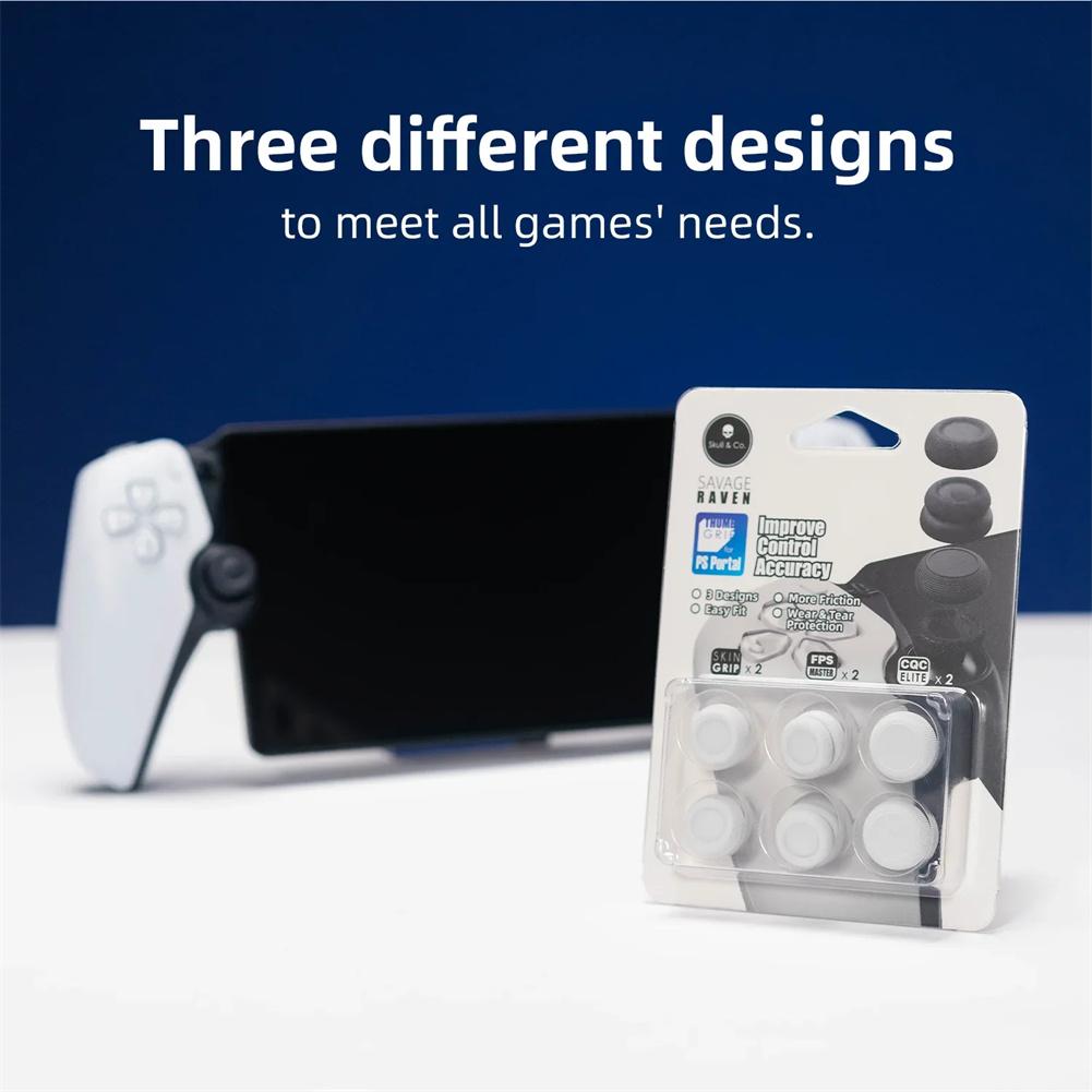6 Pièces Adhésifs Antidérapants pour Joystick Thumb Stick Grip Caps Couvercle de Joystick pour Manette de Jeu Compatible Pour Manette PS Portal