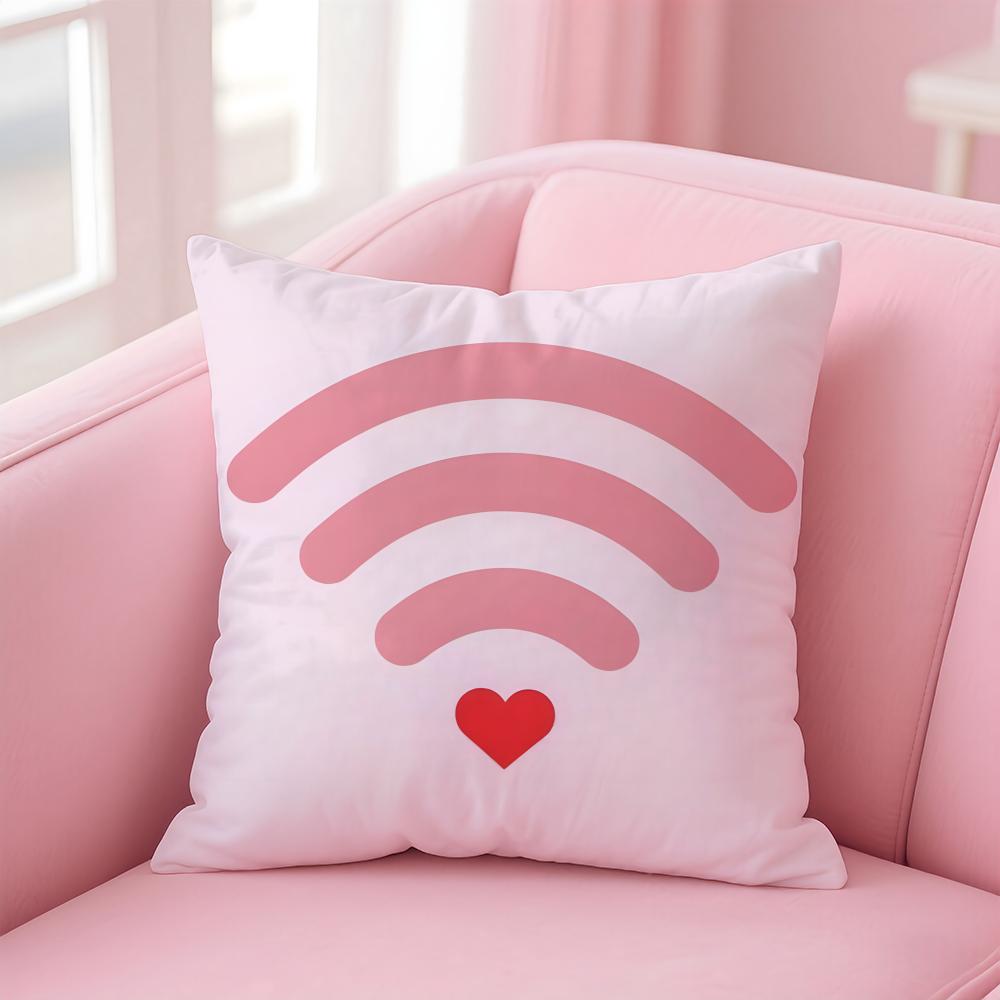 Moderne Pinke Liebe Kunst Luxuriöse Kissenhülle Kissenbezug Weicher Freundlicher Stoff Verdeckter Reißverschluss