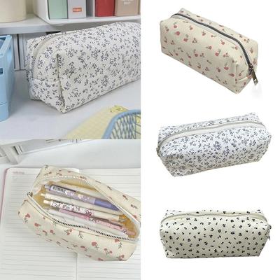 Large Capacity Pen Bag Floral Print Pencil Case High Quality Stationery Organizer  School Office