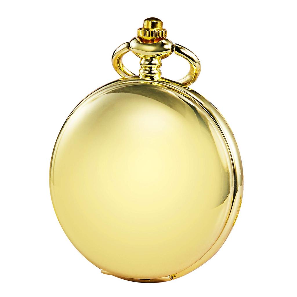 TREEWETO mechanické kapesní hodinky starožitný modrý ciferník kostra římské číslice zlatá dvojitá lovecká s řetízkovým víkem