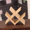 Puppenhaus Zubehör Miniatur Holz Wein Flasche Halter Mini Schaufenster Modell Spielzeug Für Puppe Haus Dekoration