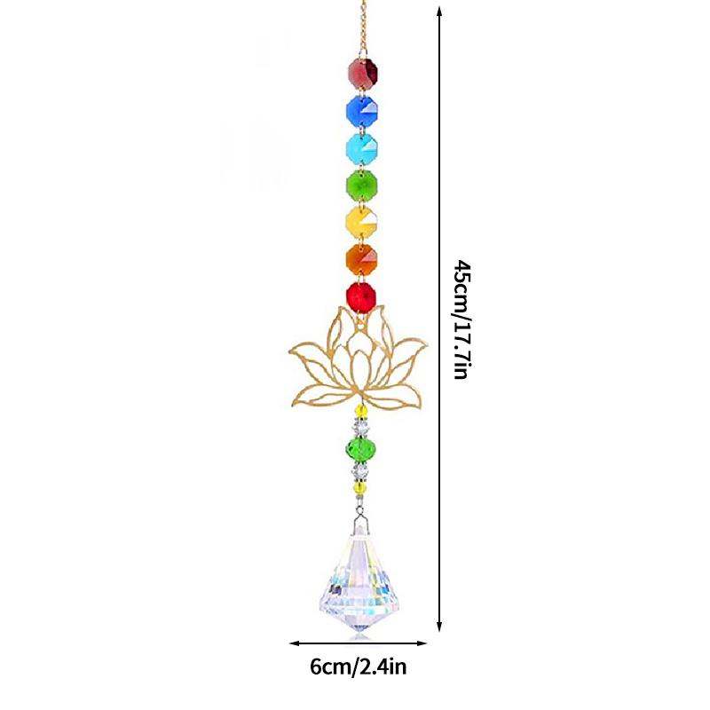 Crystal Wind Chimes Suncatcher Hanging Pendant Outdoor Indoor Ornament  Window Drop Bell Home Garden Decorarion