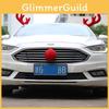 Festive Christmas Car Roof Decoration With Unique Deer Antlers Pvc And Cloth Material