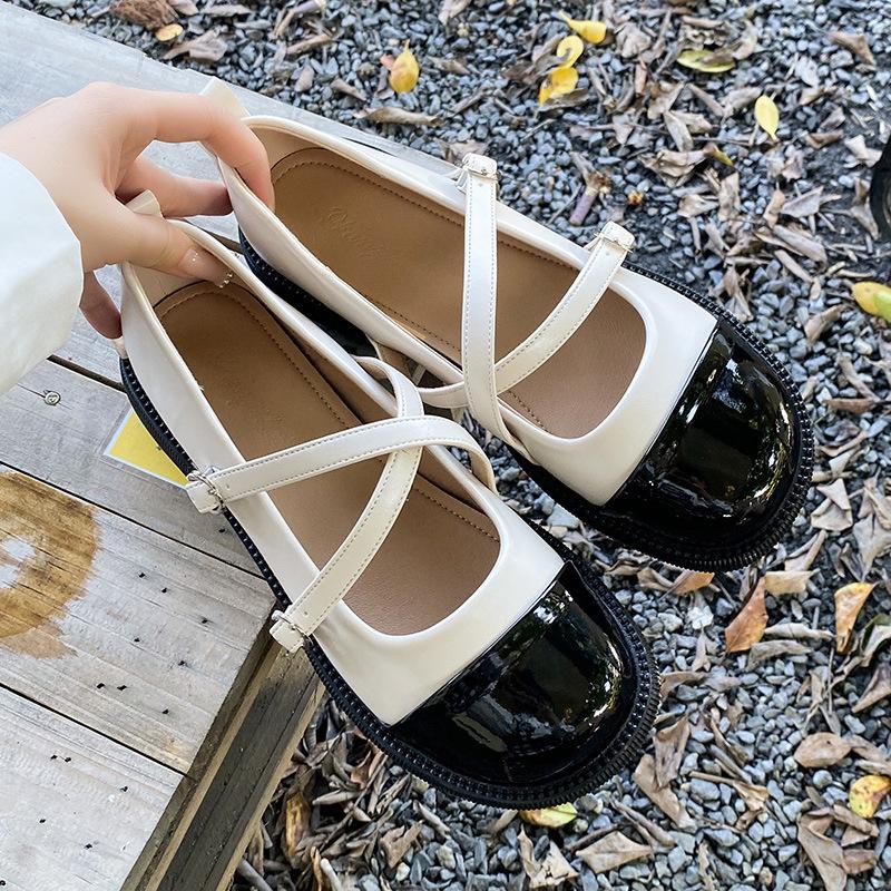 Fashion Shoes Clogs Platform Women's Heels Round Toe Female Footwear Casual Sneaker Mixed Colors Oxfords Creepers Nurse Retro On Heels D