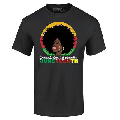 Gedenken an meine Vorfahren Schwarze Frau T-Shirt Juneteenth Shirts