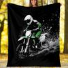Coperta a Tema Stampata con Motivi di Moto da Fuoristrada - Perfetta per Divano, Letto, Viaggi e Uso Esterno | Lavabile in Lavatrice, Accogliente e Resistente.