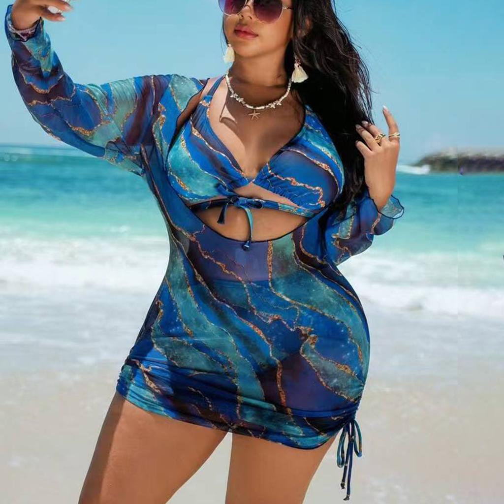 Women's Two-Piece Bikini Set Plus Size Split Swimsuit