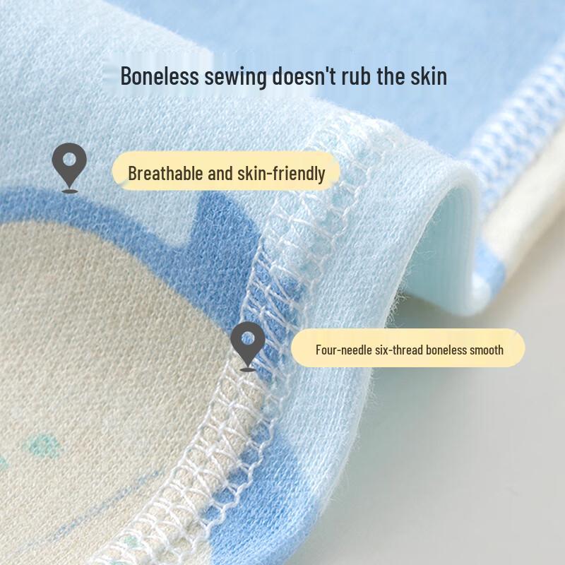 Shubeiyi 2-Pack Pure Cotton High-Waist Baby Pants