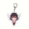 Acrylic Anime Keychain Kamado Tanjiro Nezuko Agatsuma Zenitsu Student Bag Charm Pendant Cosplay Accessories Gift