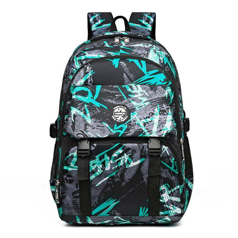 Backpack Korean Version Trendy Junior High School Student Backpack Fashion Camouflage Travel Large Capacity Computer Backpack