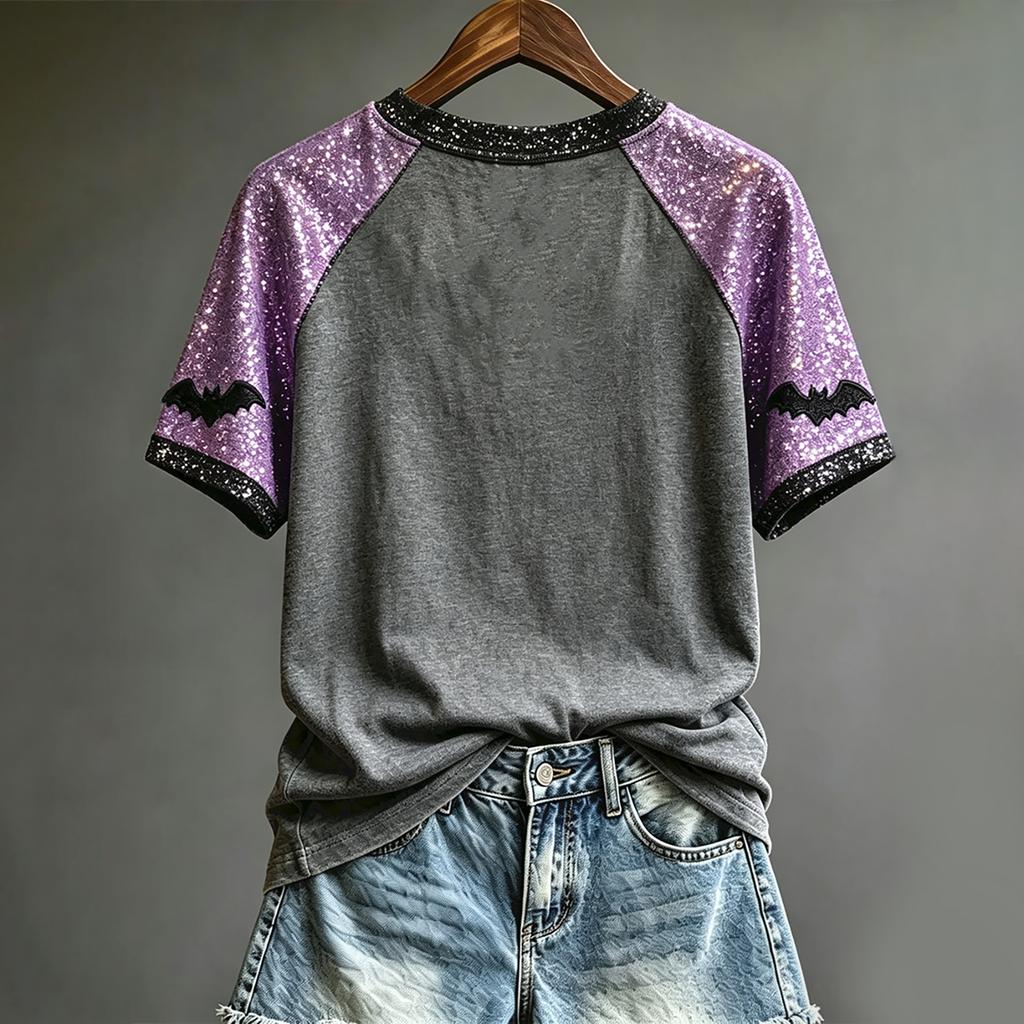 Women's Cute Halloween Printed Short Sleeve T-Shirt