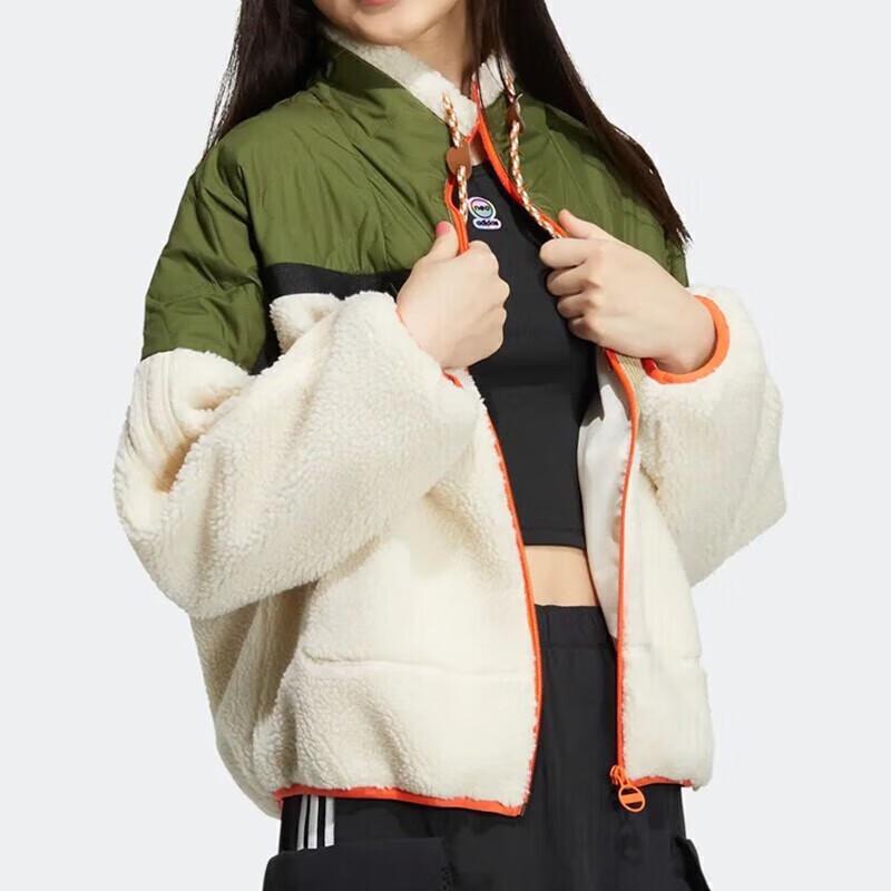 Adidas Neo Utility Print Logo Zip-Up High Collar Jacket Women Outerwear Multicolor HN2347