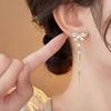 Gold-Tone Butterfly Tassel Earrings with Diamonds - 2025 Trendy Exquisite Fashion Jewelry for Women