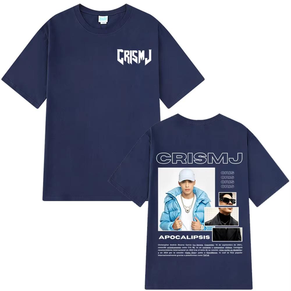 Rapper Cris Mj Tour 2026 Merch Tshirts Men Women Harajuku Gothic T Shirts High Quality Cotton Shortsleeved Tshirts Streetwear
