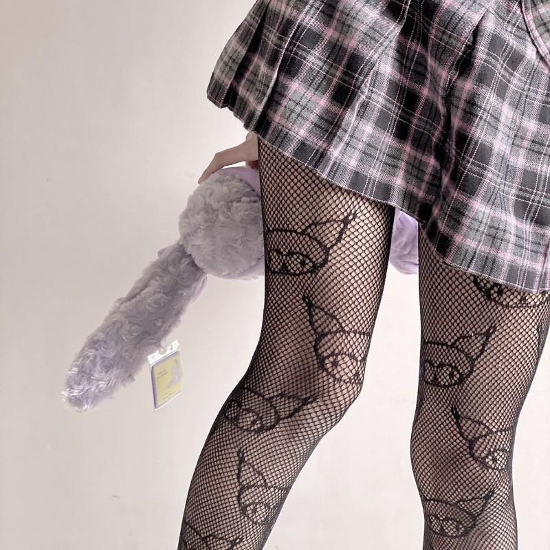 Hello Kitty Fishnet Stockings Sweet Cute Girl Lolita Ins Stockings Sexy Lolita Pantyhose Student Sweet Style Women's Jk Kawaii