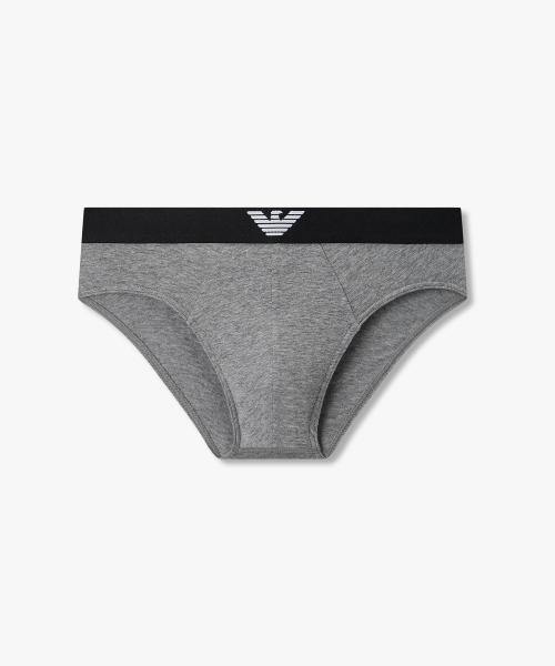 

[Emporio Armani Underwear] Мужские трусы-слипы с контрастной полосой с орлом 0816111152 [Отправлено из Кореи] 100% Оригинал Melange Grey - S