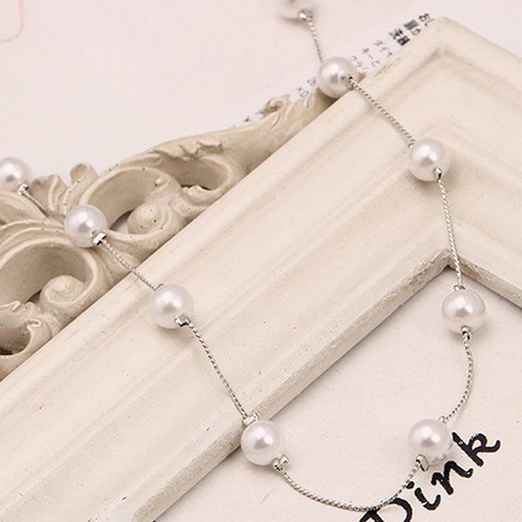 

Korean lady multi-pearl single-layer necklace, small fresh sweater chain, versatile lady long and exquisite