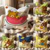 R-Rilakkuma CARTOON Cushion Cover Multi-Scene Pillow Cover for Home & Car - Reversible, Soft & Durable for Daily Use