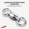 10PCS Ball Bearing Stainless Steel Fishing Connector Swivel Solid Rings For Trolling Bait Lure Tools Seawater And Freshwater 4