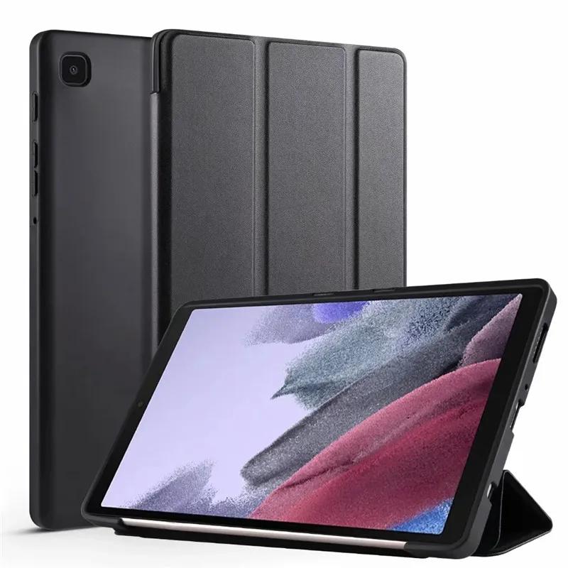 Étui Pour Samsung Galaxy Tab S6 Lite 10.4 SM-P610 P615 P613 P619 Housse à Support Pliable Tri-fold Tab A7 Lite8.7 A8 10.5 capa funda Tab A9 plus 11inch noir