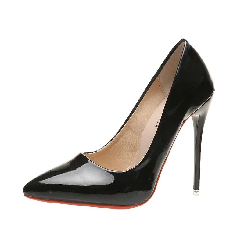 Dámské boty červené vysoké podpatky sexy špičatá špička 12cm lodičky svatební boty tělové barvy černé červené gumové podpatky vysoké podpatky