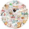 10/30/50pcs Transparent Cute Cat Cartoon Sticker Kawaii Animal Decals DIY Scrapbook Laptop Waterproof Aesthetic Graffiti Sticker