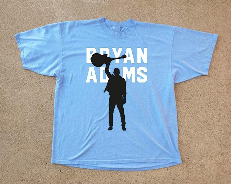BRYAN ADAMS 2025 TOUR BLUE COTTON T Shirt Full Size S-5XL Unisex T-Shirt L
