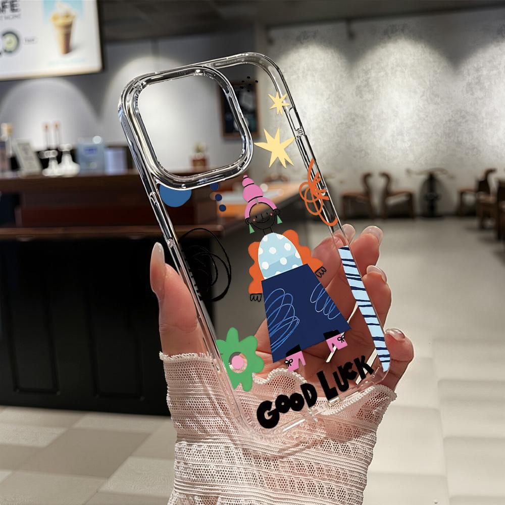 Acrylic Phone Case for iPhone 11 12 13 14 Pro 12 14 16 Pro Max for Samsung A16 A36 A56 S24 FE High-quality Painted Anti-fall Mobile Phone Case