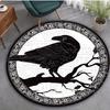 800 Grams Per Square Meter Crystal Velvet Home Decor Viking Gothic Raven Rug,Soft Floor Mat for Living Room,Bedroom,Gaming,Protective Mat Fo