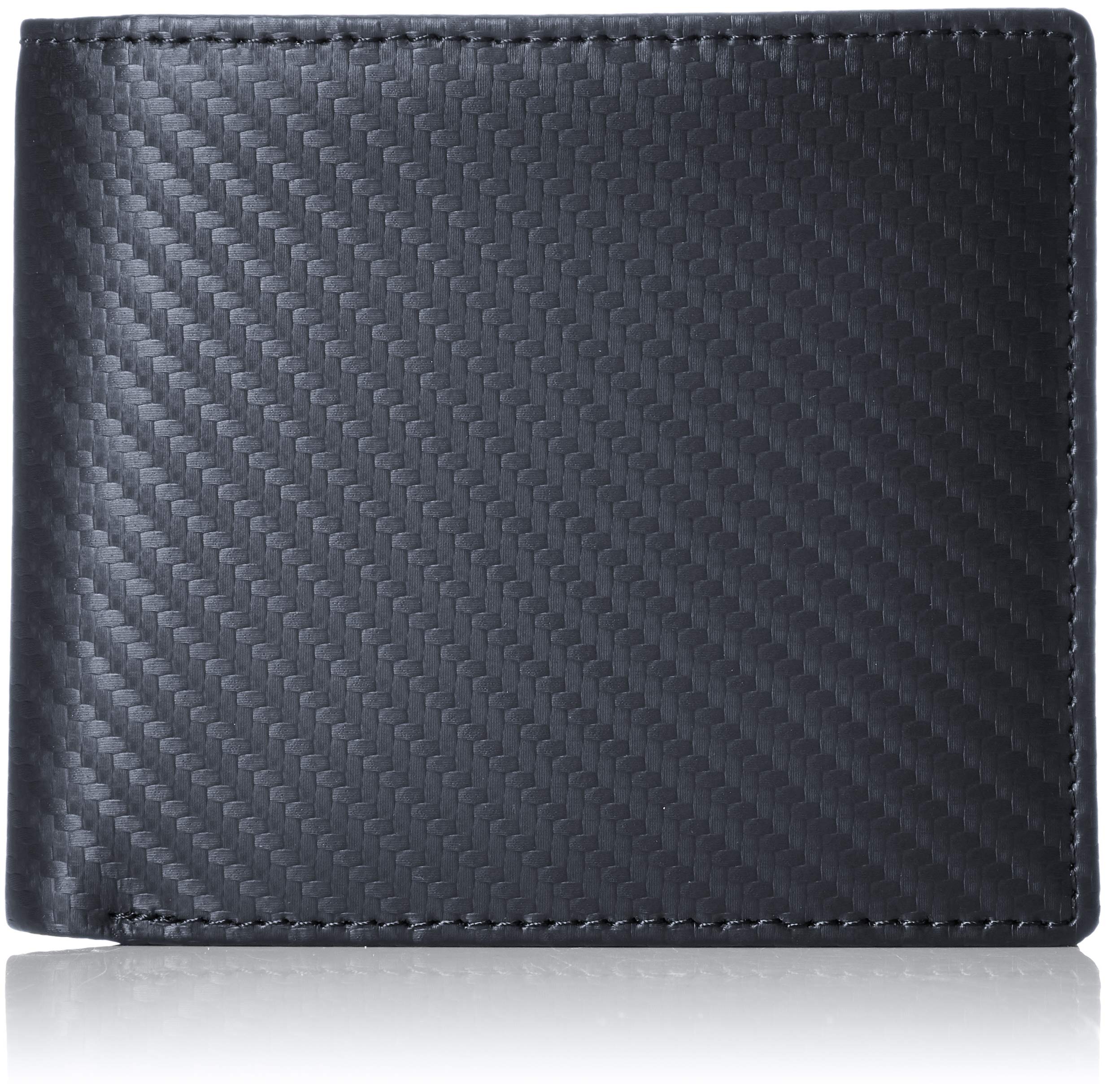 

[AVANT] Оригинальный складной кошелек из карбоновой кожи с внутренним отделением: Кошелек для мелочи, Отделение для купюр, 16 карманов для карт, Темно-синий