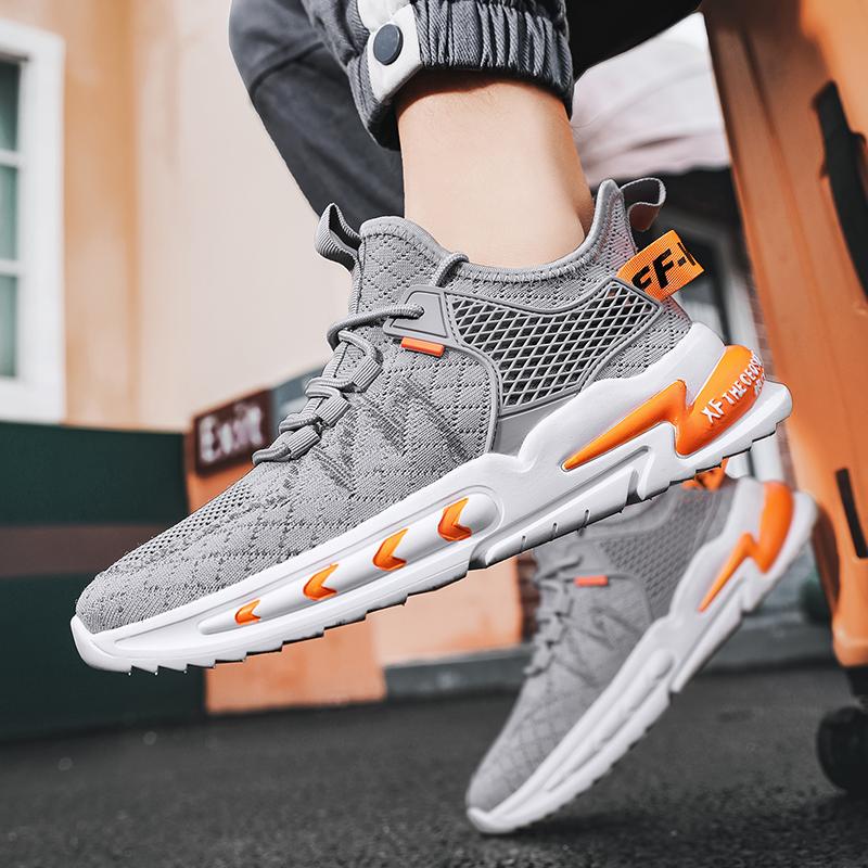 Men'S Sneakers Casual Mesh Shoes Men Comfortable Running Sneakers Lace-Up Sports Fitness Shoes Walking Shoes Lightweight Sneaker