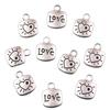 Vintage Silver Heart Pendant with 'Love' Letters - Creative Handmade Jewelry Accessory