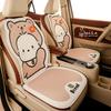 Cute Dog Car Seat Cushion Universal Four Seasons Breathable Half Pack Cartoon Rear Single Seat Cover Seat Accessories