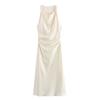 Jnleaog Spring New Arrival Women's Clothing Fashion Style Stylish Silk Satin Texture Midi Skirt Dress 8372090