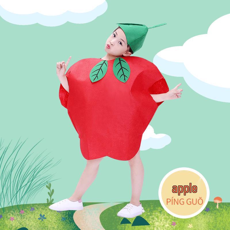 Costume de performance Fruit & Légume pour enfants: Pomme, Ananas, Fraise, Citrouille pour la Maternelle & Halloween