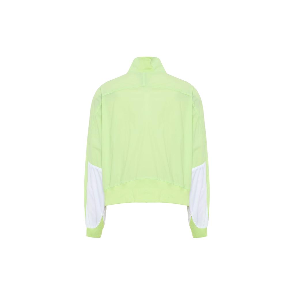 Adidas Color Block Zip-Up Track Jacket Women Outerwear Green IP7101