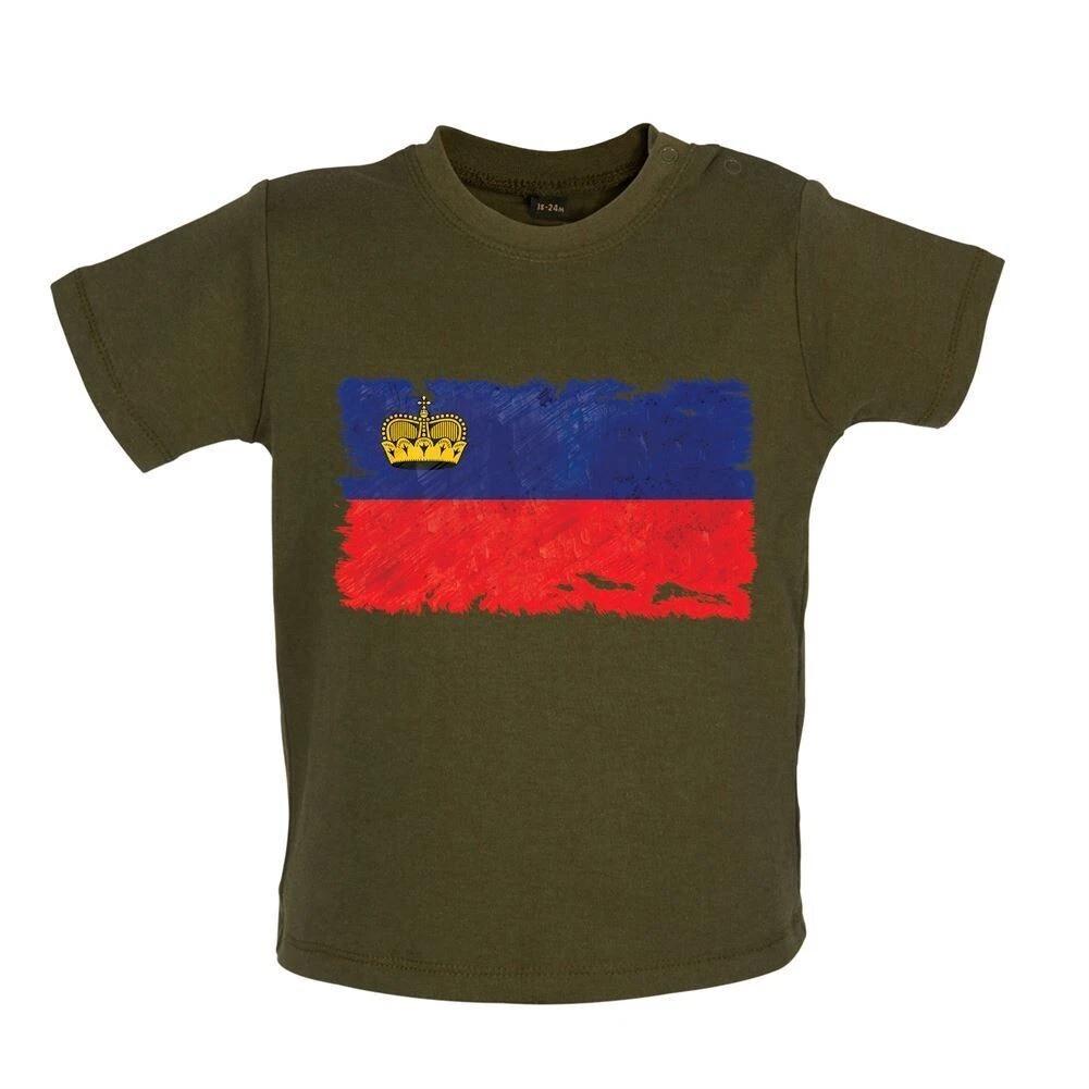 

Liechtenstein Grunge Style Flag - Baby Kids Boys Girls Unisex T-Shirt / Romper - Vaduz City City Love 120
