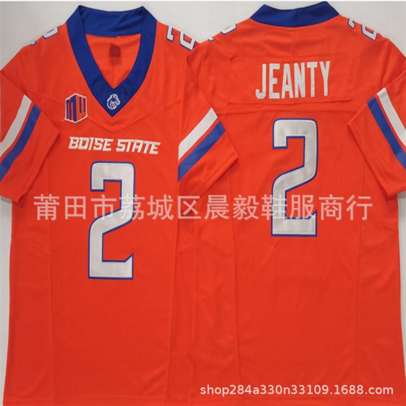 Boise State Broncos NCAA College Football Jersey 2 Jayden Jeanty Embroidered Cotton Blend Uniform Men