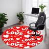 1pc Love, Heart Carpet for Office Non-Slip, Round Carpet, Soft & Comfortable, Carpet for Office, Lightweight Round Floor Mat