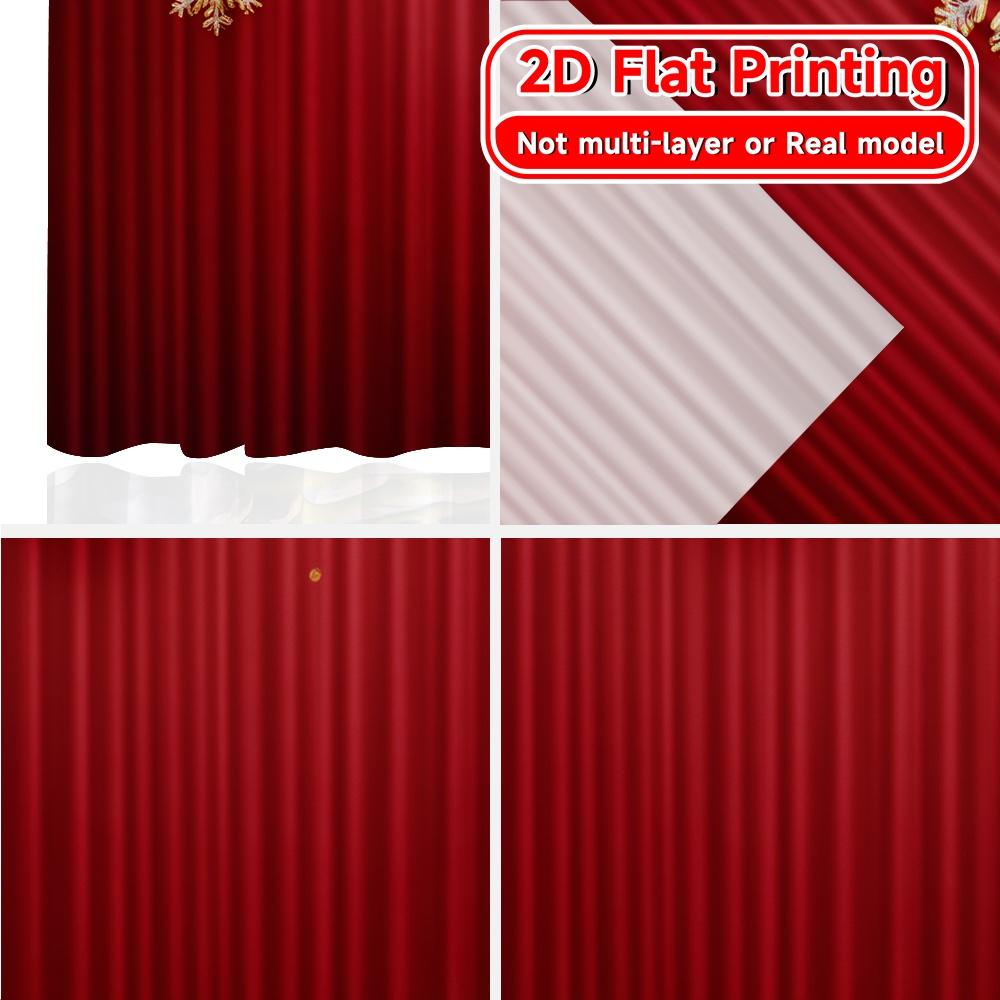 2D Flat Printing  2pcs Holiday Cheer Modern Curtain Fabric Versatile Polyester Curtains Holiday for Translucent digital printing