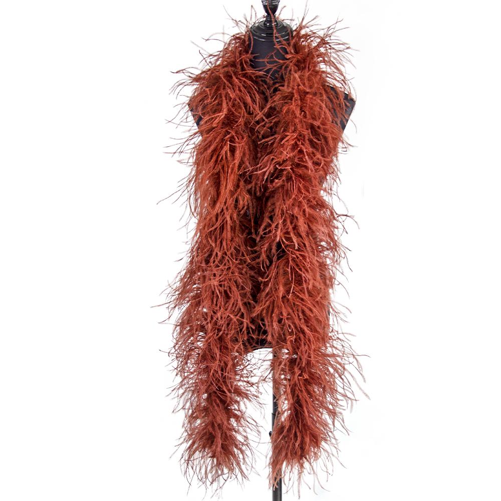 DIY 6 Ply Ostrich Feathers Boa 0.5M/1M/2M/3M Long Feather Shawl Costume Boa Plumes Carnival Clothes Dress Sewing Feather Trim Crafts