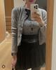 Korean Cha Jingyuan Style Tassel Necklace with Brush Pendant – Elegant, Niche Design, Long Chain for Sweaters
