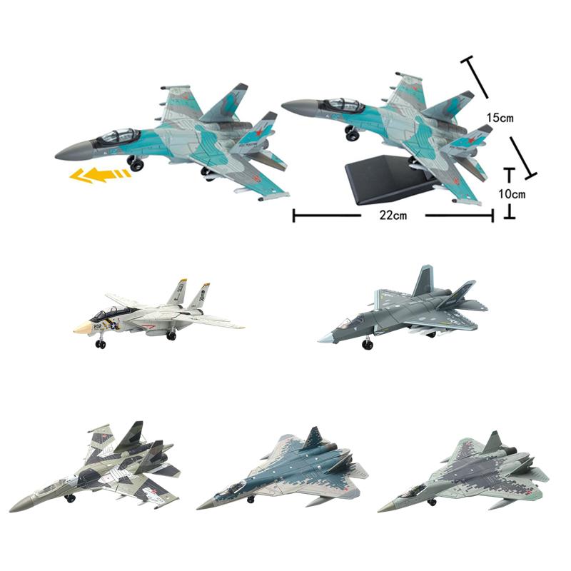 1 PCS DIY F14 Tomcat J-35 Stealth Su35s Multi-Purpose Fighter T90 Main Battle military model toys for gifts Children Plane Model