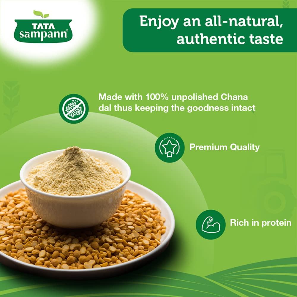 Tata Sampann Fine Besan Gram Flour Made From 100% Unpolished Chana Dal For Authentic Indian Cooking 200g