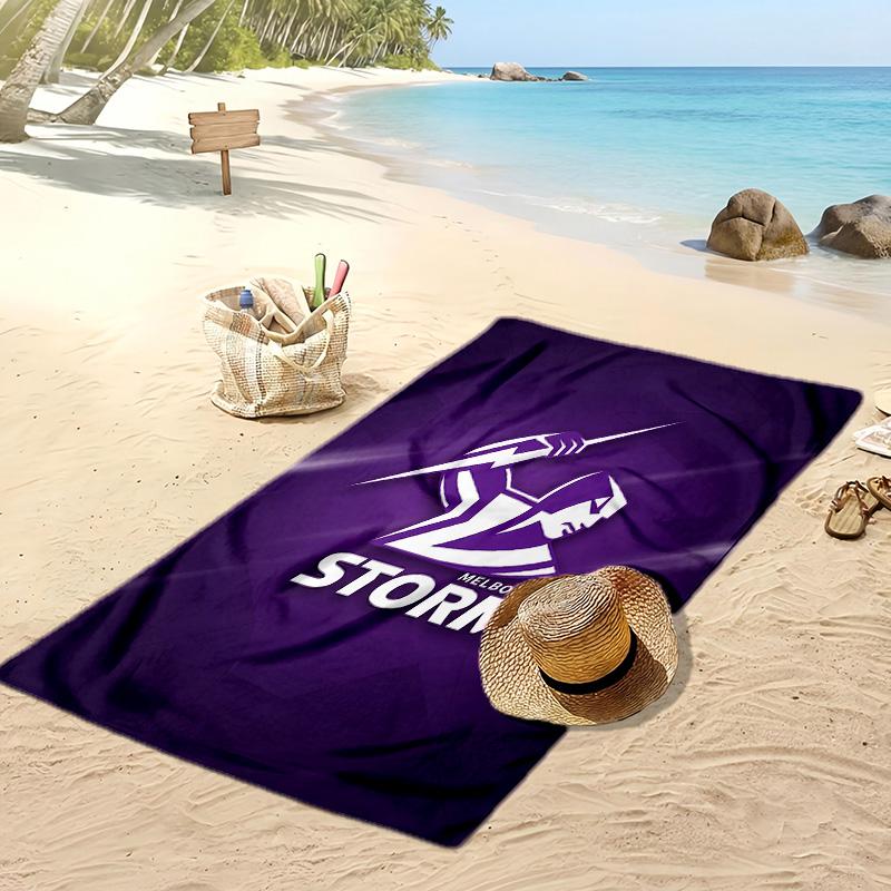 Melbourne Storm Print Beach Towel Soft Portable Quick?dry Towel For Pool Summer Vacation Outdoor Sport