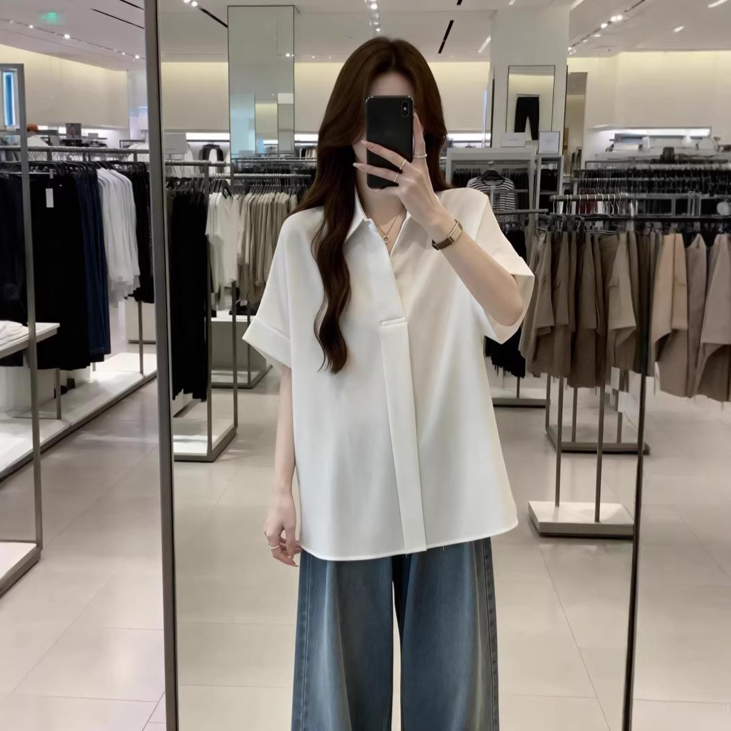 2026 Summer Women s Plus Size Casual Short Sleeve Slimming Pullover Shirt Large